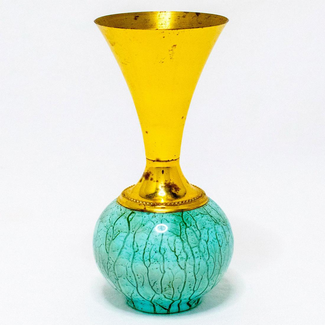 Unusual Delft Vase Mid-Century Modern Lustre Glaze (1 of 6)