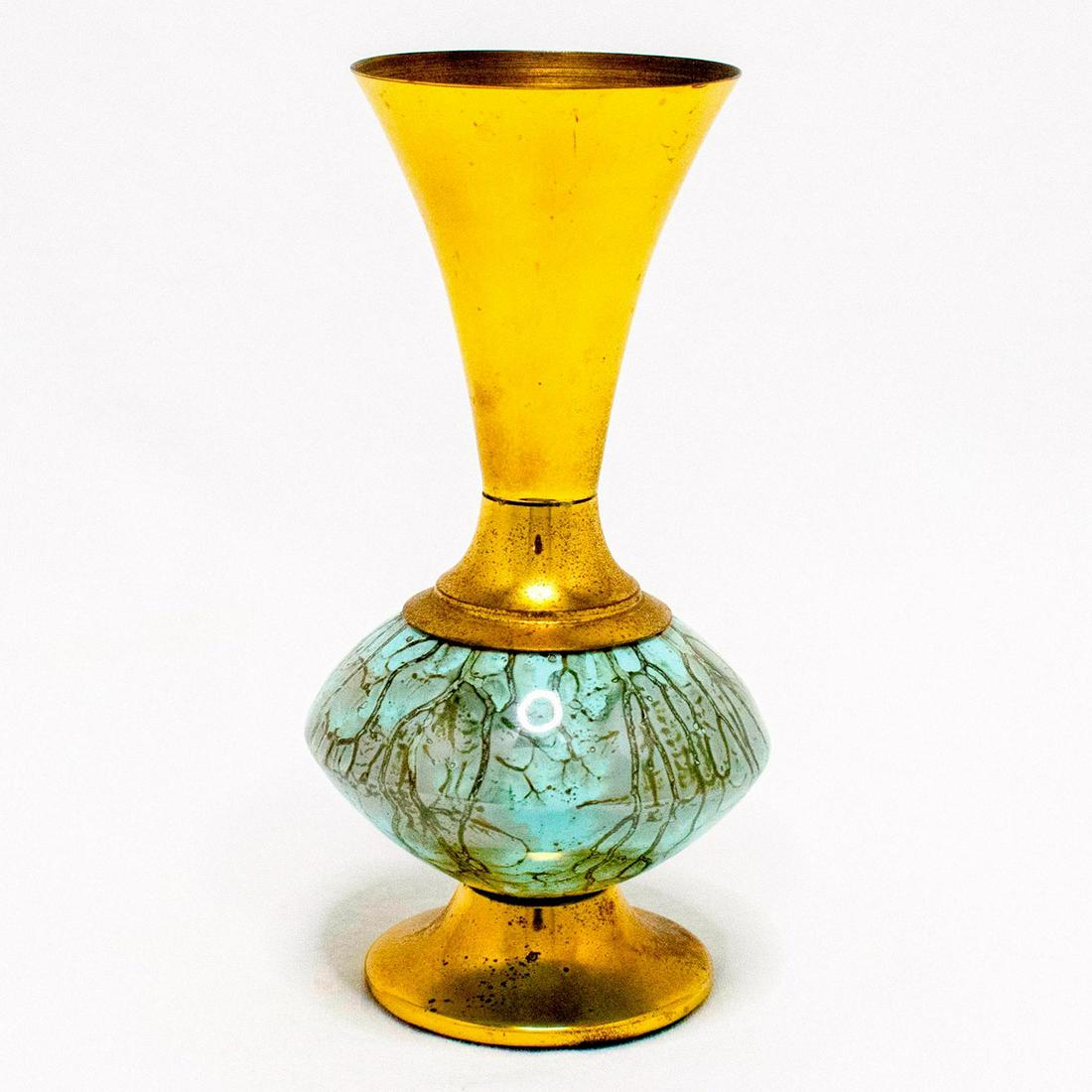 Unusual Delft Vase Mid-Century Modern Lustre Glaze (1 of 5)