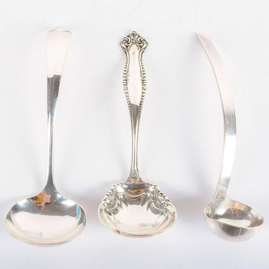 3 Pc Vintage Silver Serving Ladles (1 of 3)