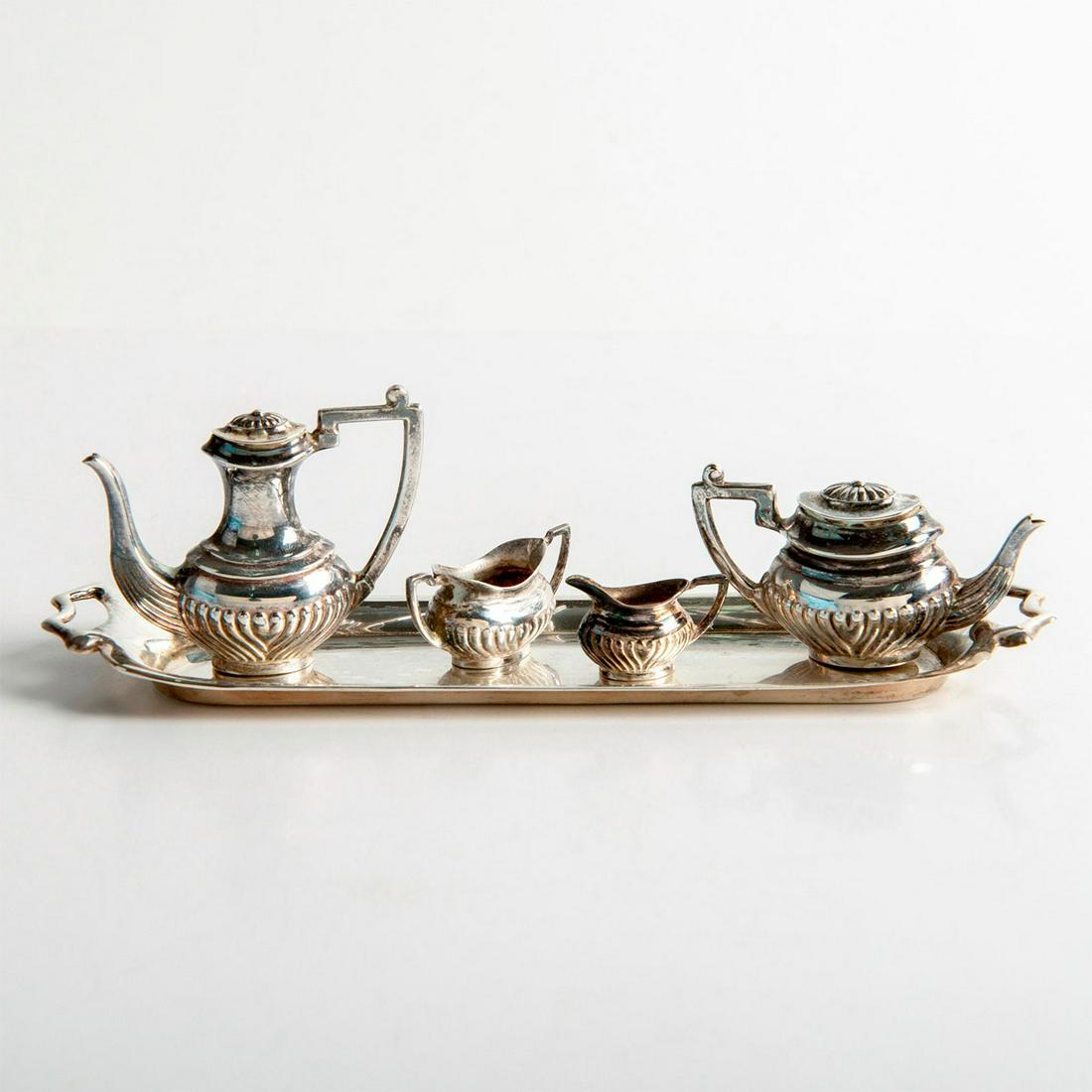 Vintage 5pc Silver Miniature Tea Set (1 of 7)