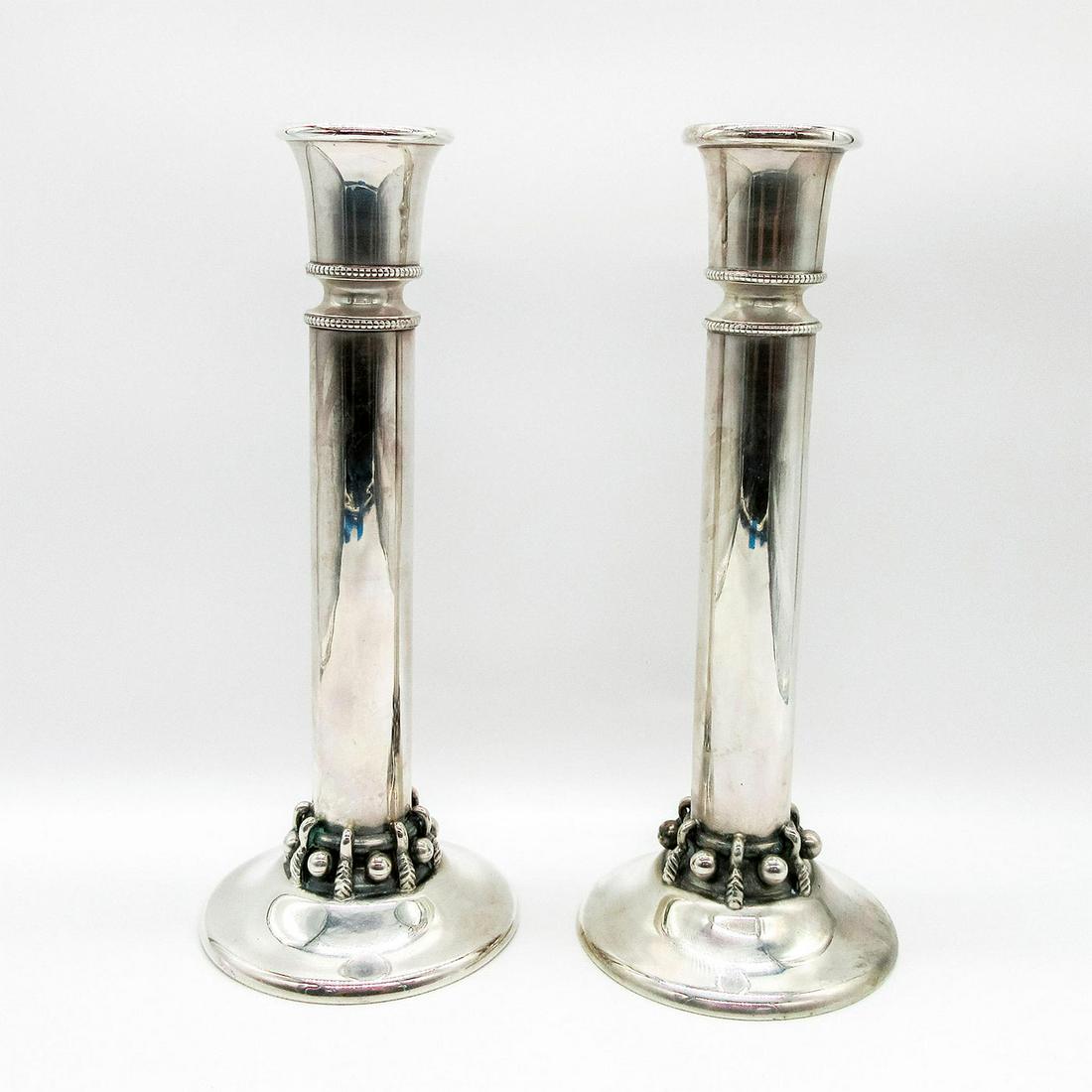 Pair of Vintage Sterling Silver Candle Holders (1 of 6)