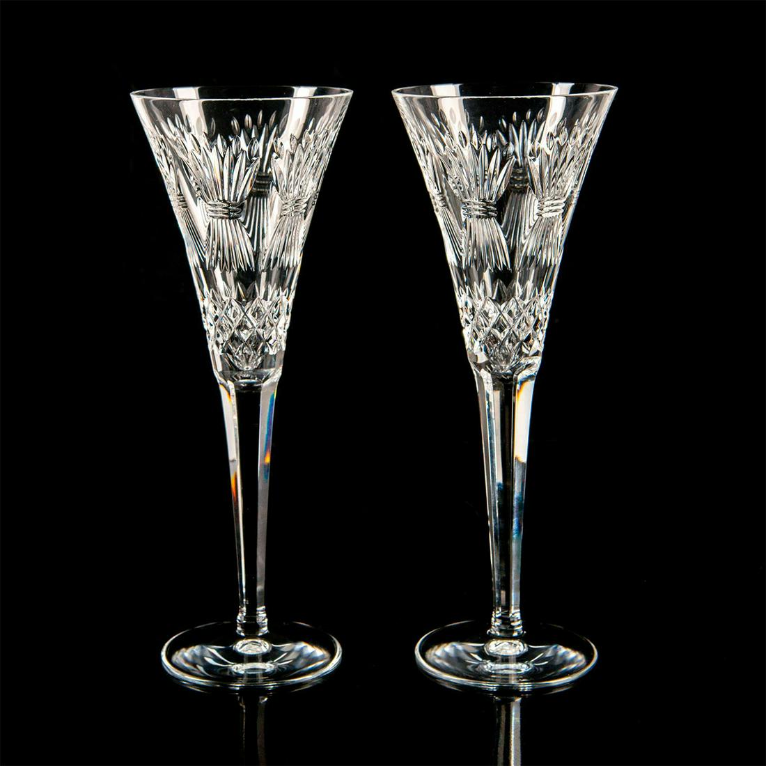 Pair of Waterford Crystal Champagne Glasses, Millennium (1 of 4)