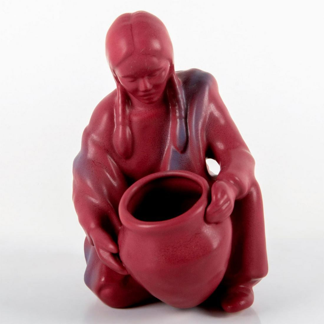 Van Briggle Art Pottery Figurine, Native American Woman (1 of 3)