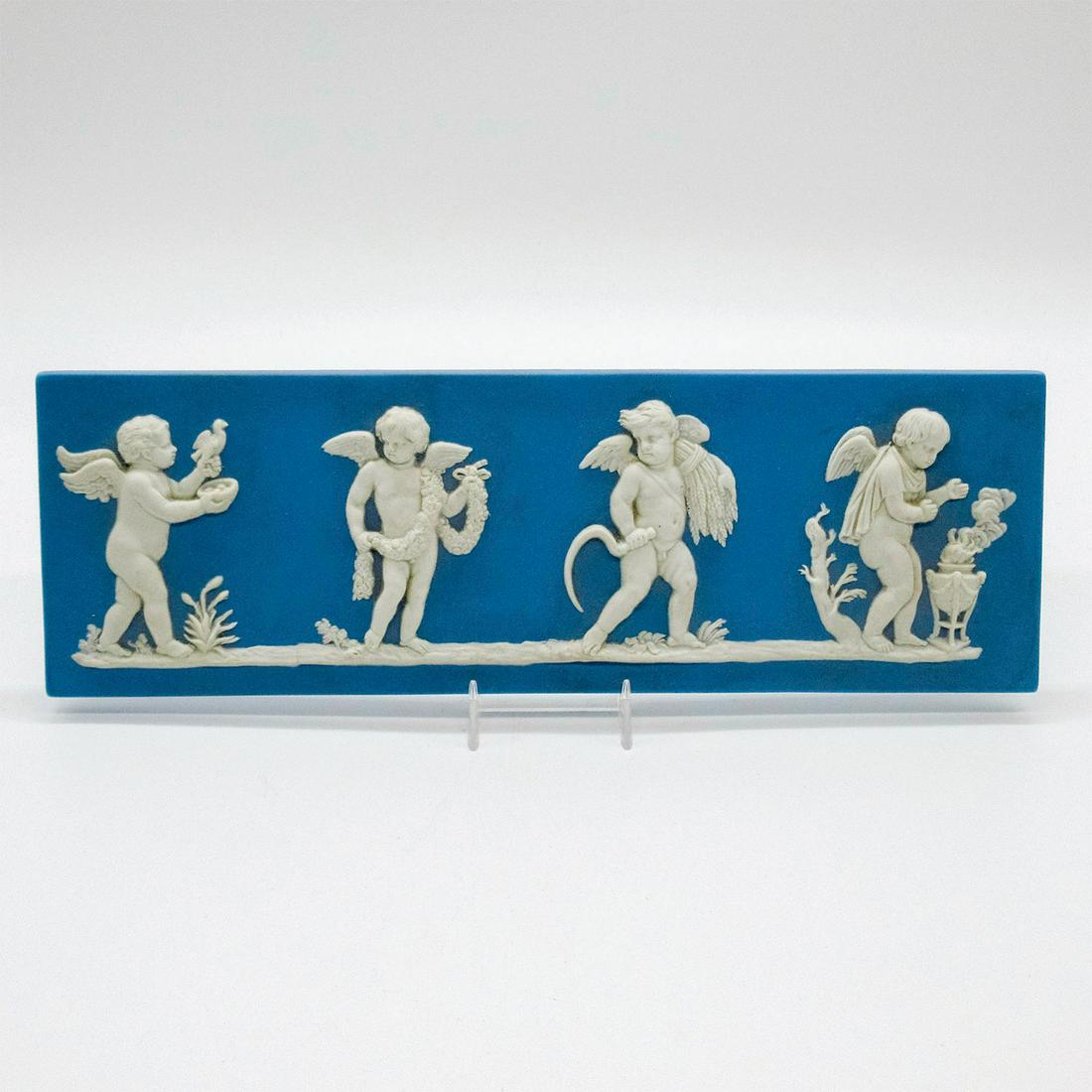 Wedgwood Pale Blue Jasperware Plaque, The Seasons (1 of 3)