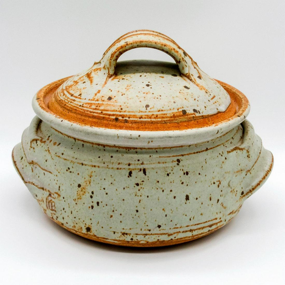 American Folk Art Ceramic Lidded Casserole Dish (1 of 5)