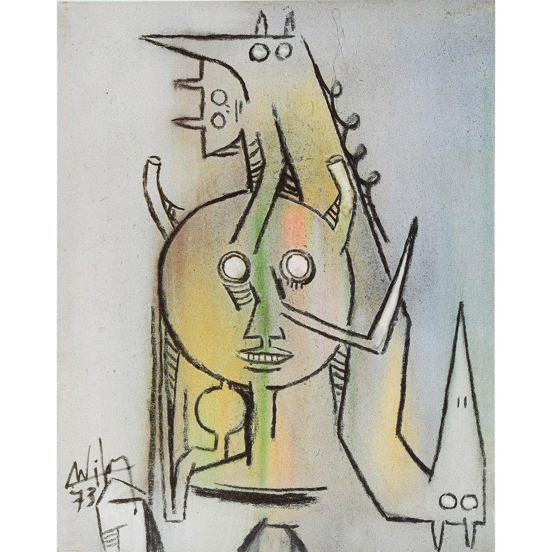 Wifredo Lam (Cuban, 1902-1982) Offset Lithograph, (1 of 3)