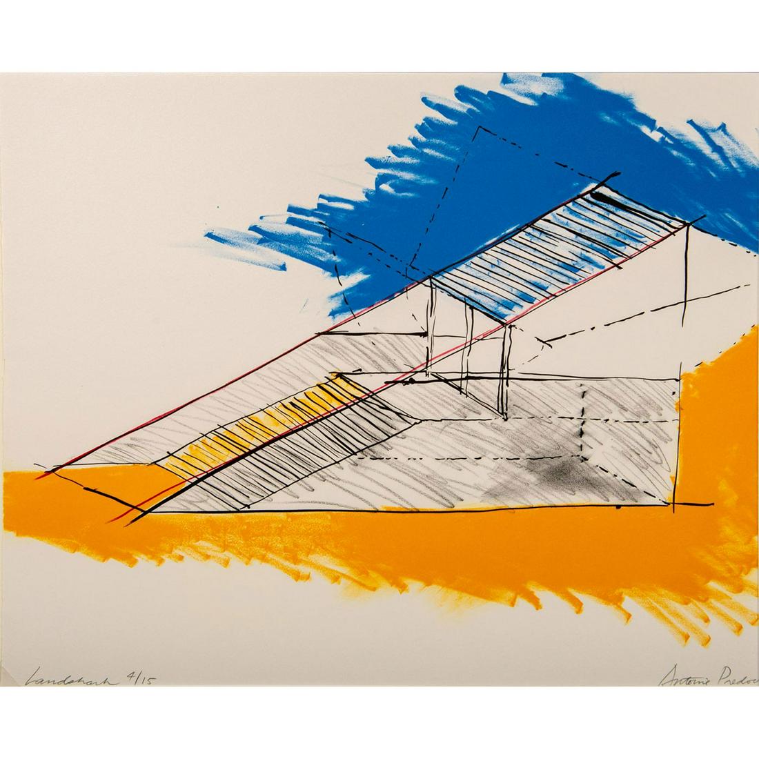 Antoine Predock (American b. 1936) Signed, Lithograph (1 of 6)