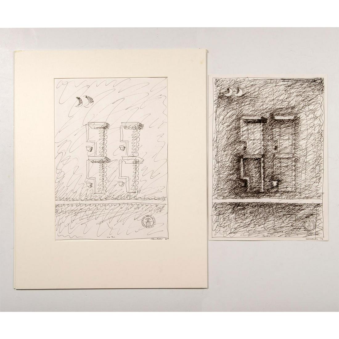 Martini Massimo (Italian b. 1937) Signed, Ink on Paper, (1 of 11)