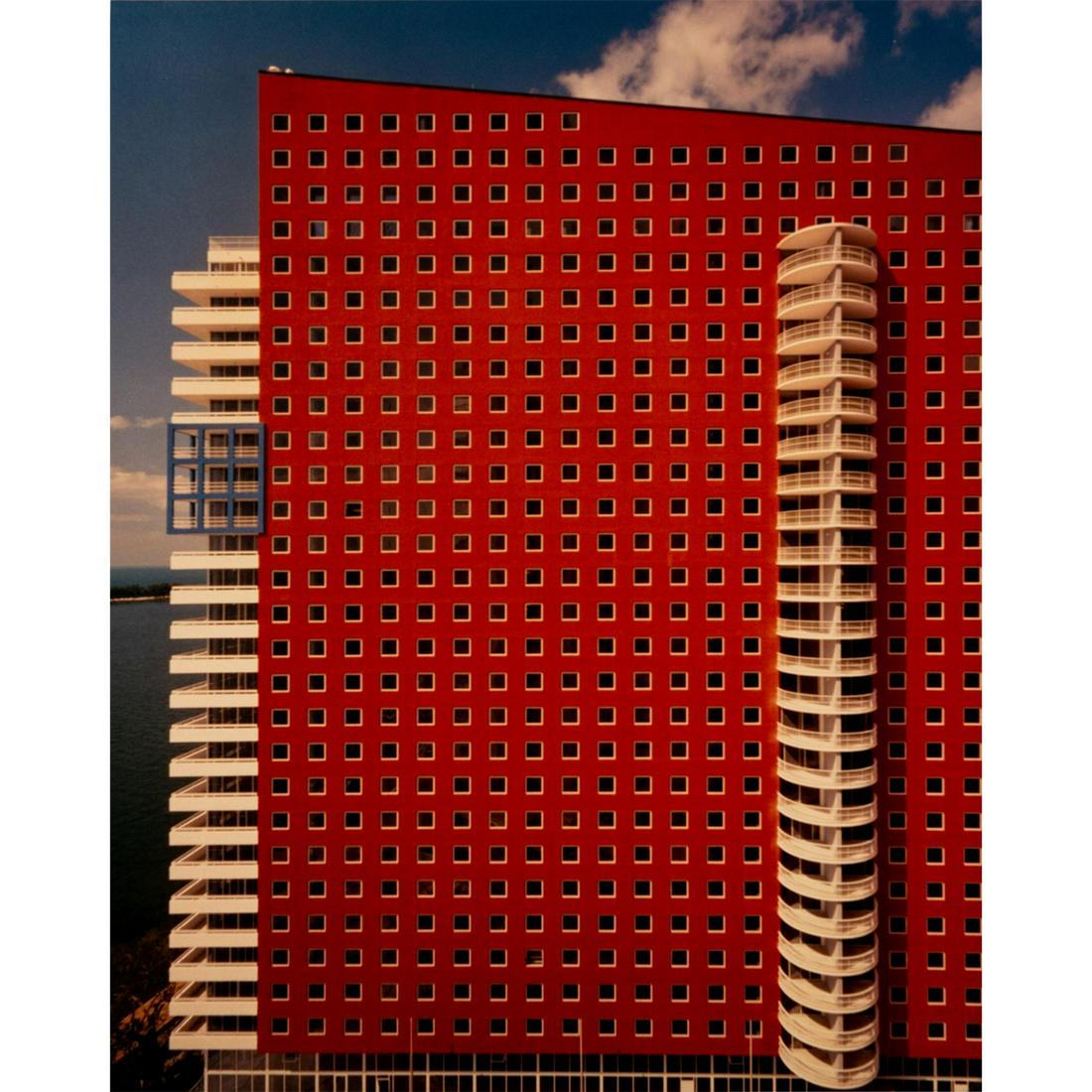 Steven Brooke (American) Photograph on Paper, The: Color photograph of The Imperial condominium building in Miami, Florida. Housed between two white custom mattes Steven Brooke is an internationally recognized leader in the photography of architecture