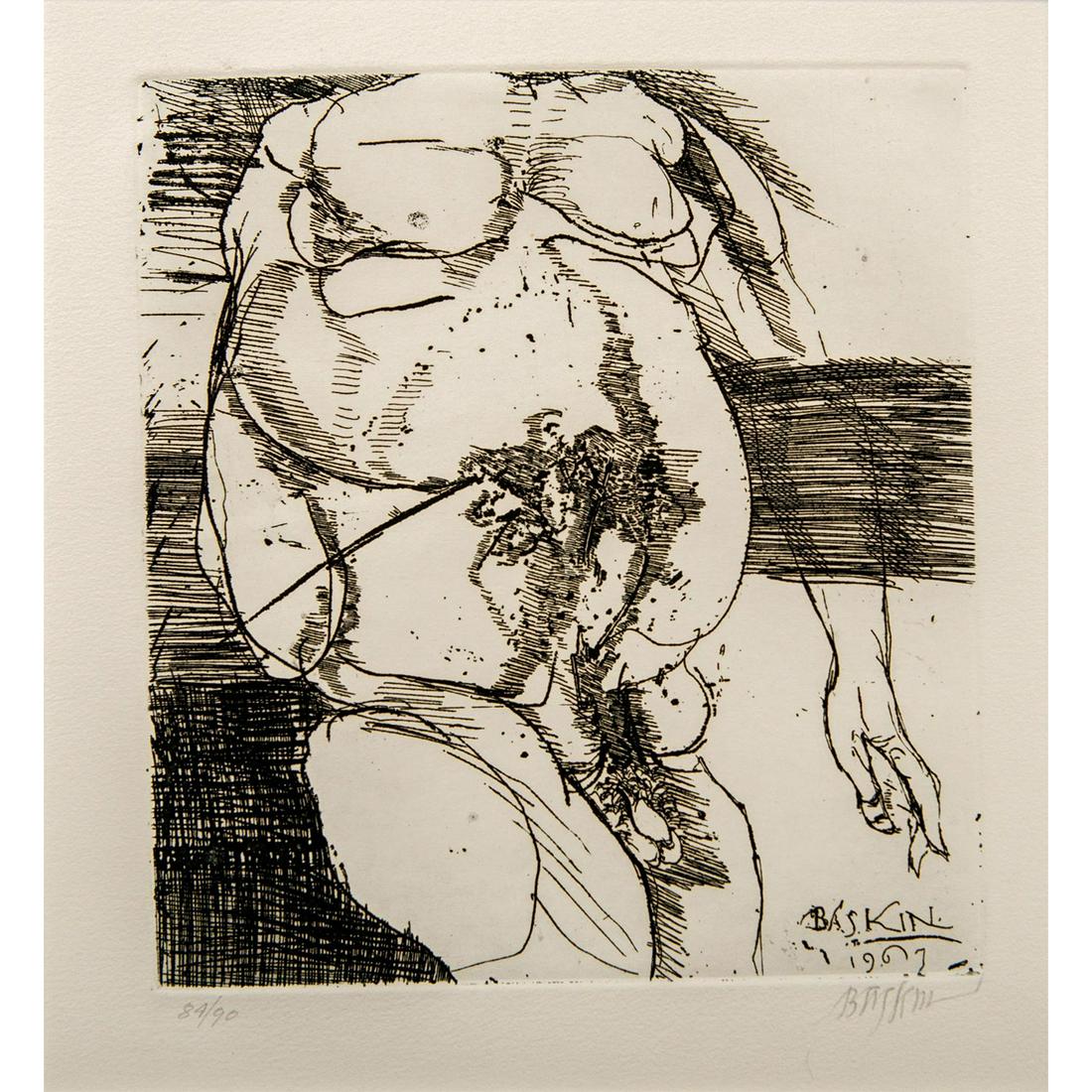 Leonard Baskin (American 1922-2000) Signed, Etching on (1 of 6)