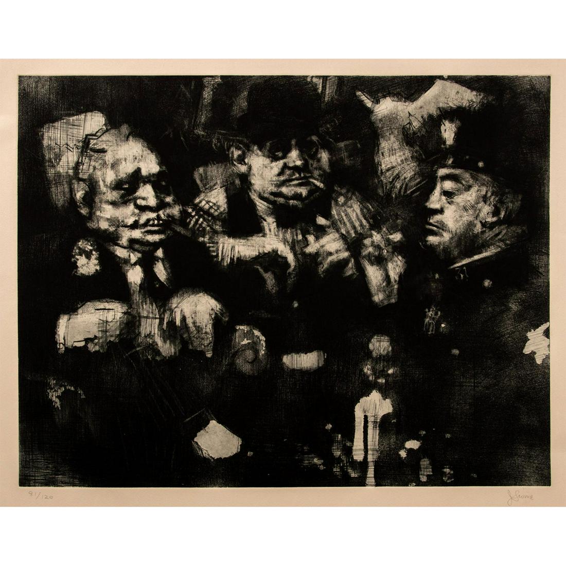 Jack Levine (American 1915-2010) Signed, Lithograph on (1 of 8)