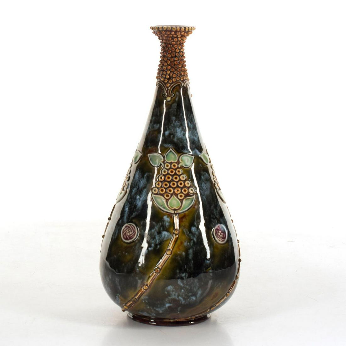 Royal Doulton Lambeth Stoneware Art Nouveau Style Vase (1 of 4)