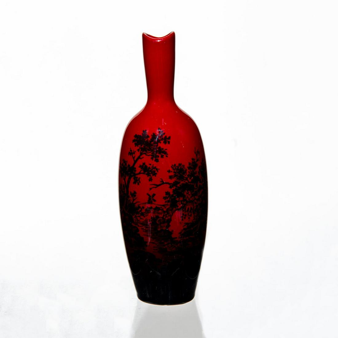 Royal Doulton Flambe Woodcut Vase 1603 (1 of 5)