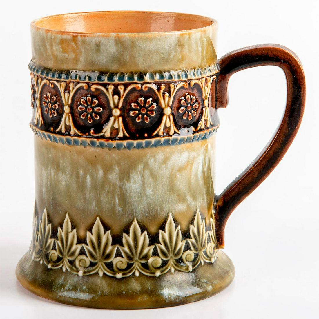 Doulton Lambeth Stoneware, Green Mug (1 of 4)