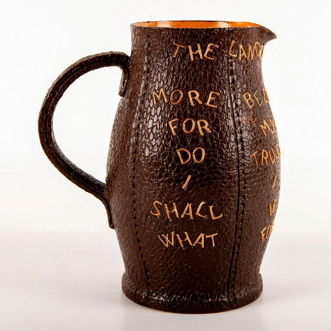 Royal Doulton Leather Ware Motto Jug, Landlords Caution (1 of 7)