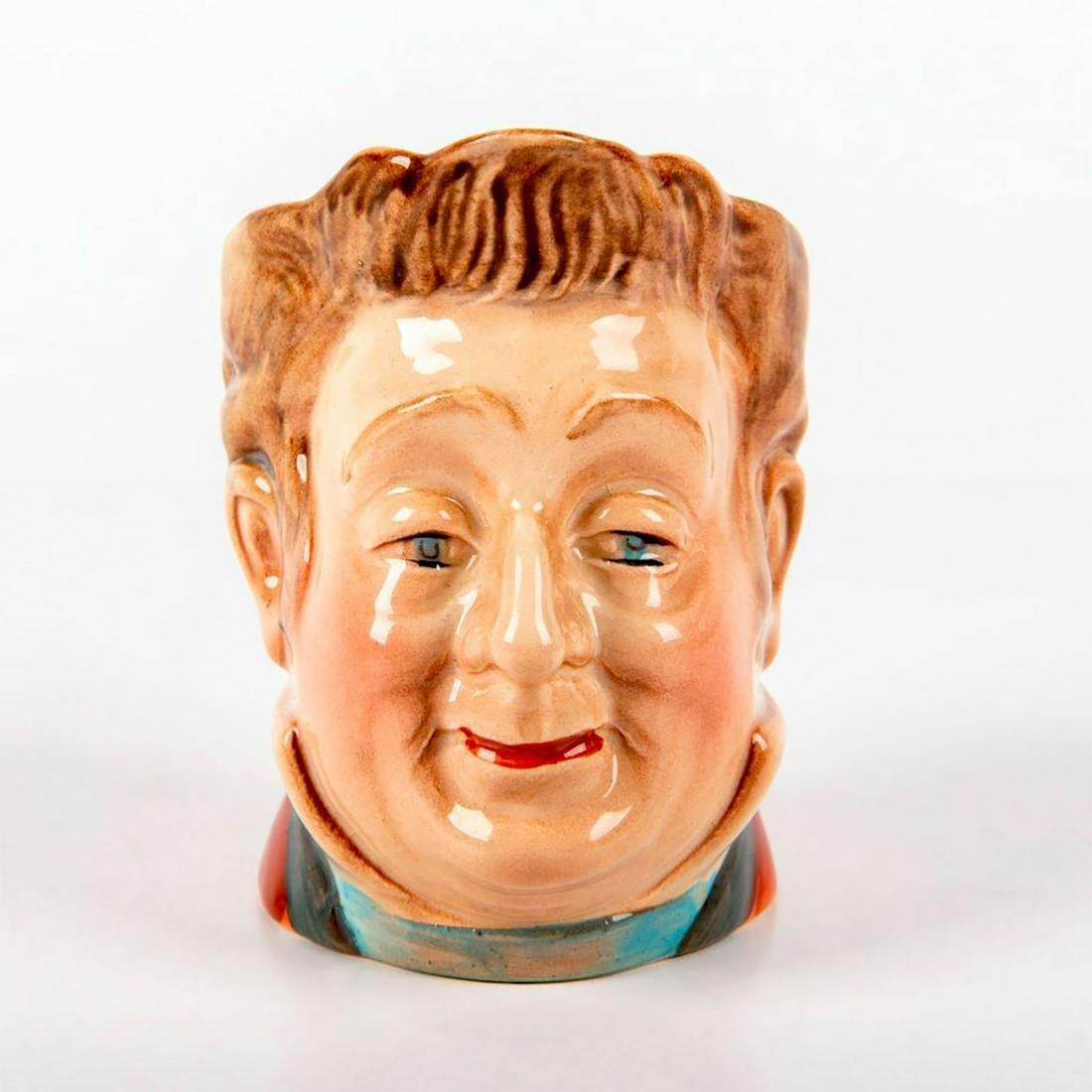 Beswick Character Toothpick Holder, Pecksniff 1129: Brown hair, blue eyes, blue red and gray clothes collars. Pecksniff and 1129 impressed on the bottom. Beswick backstamp. #pecksniff #beswickjug Issued: 1948-1973 Dimensions: 3.75"H Manufacturer: Beswi