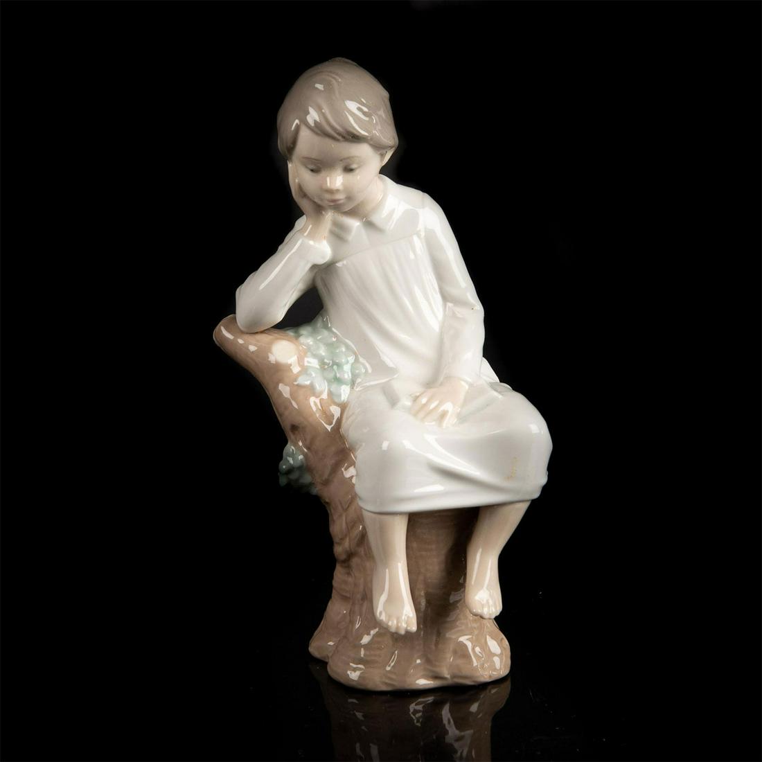 Little Boy Thinking 1004876 - Lladro Porcelain Figurine (1 of 3)