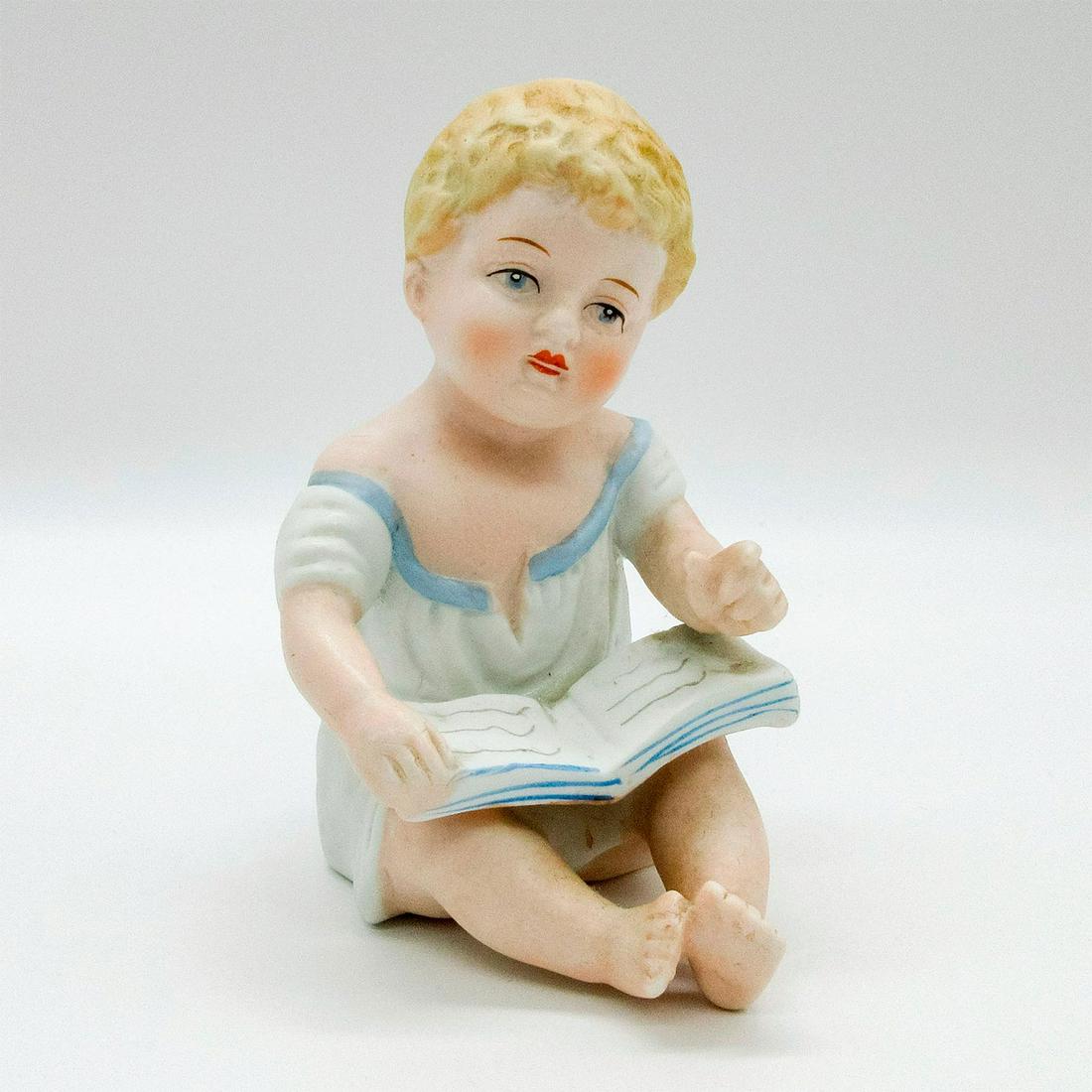 Vintage Porcelain Piano Baby Figurine, Boy With Book (1 of 4)