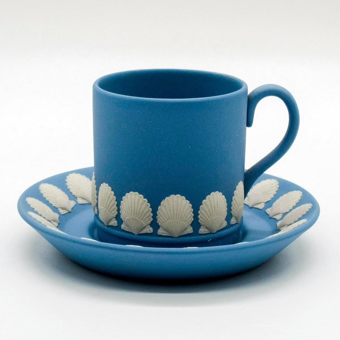 Wedgwood Jasperware Flat Demitasse Cup and Saucer Set (1 of 8)