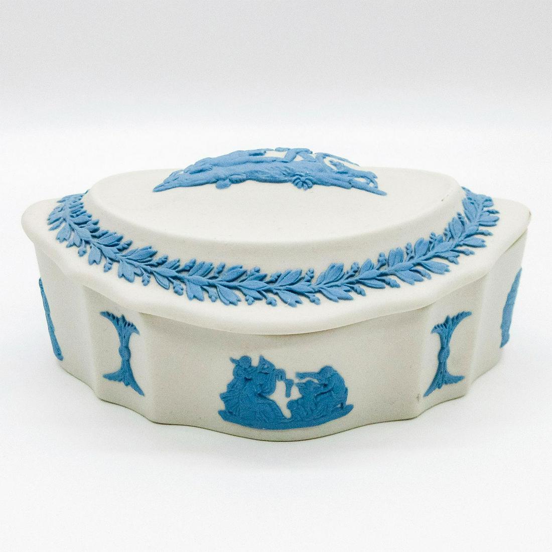 Wedgwood Blue On Cream Jasperware Silver Box (1 of 5)