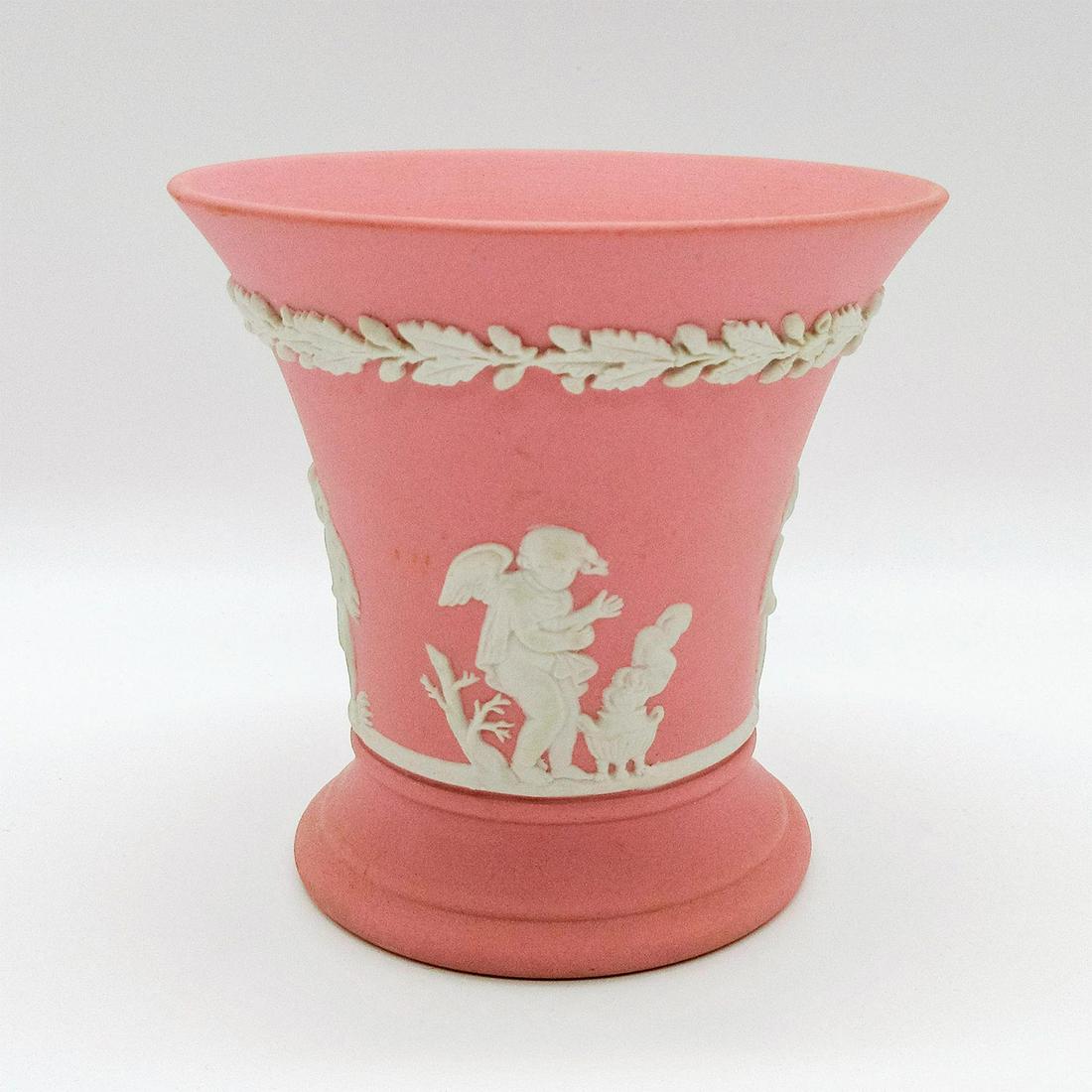 Wedgwood Pink Jasperware Posy Pot (1 of 4)