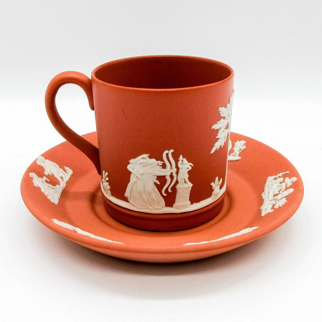Wedgwood Terracotta Jasperware Demitasse Cup and Saucer (1 of 4)