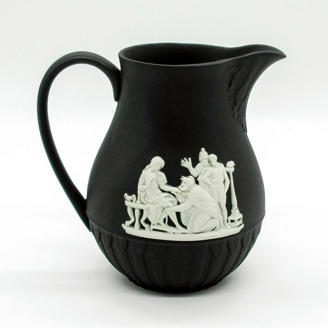 Wedgwood Black Jasperware Fluted Jug (1 of 4)