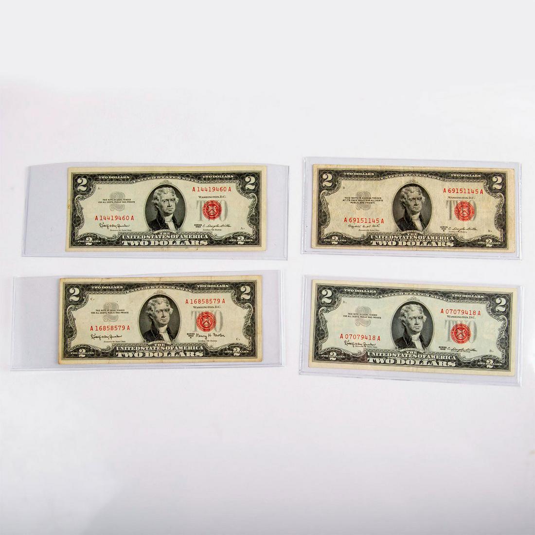 4pc 1953 and 1963 Two Dollars Legal Tender Notes (1 of 2)