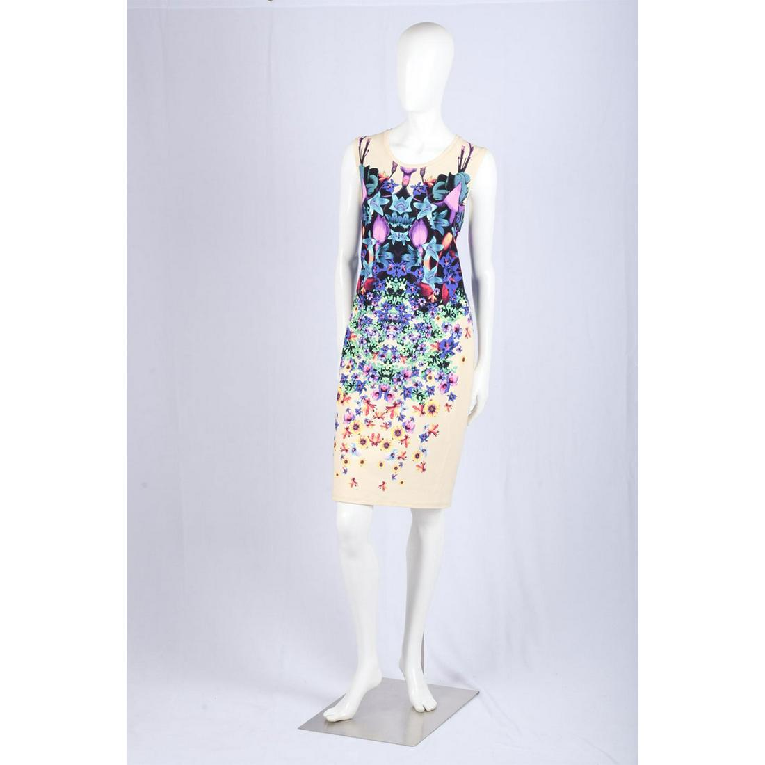 Roberto Cavalli Sleeveless Multicolored Floral Dress (1 of 4)