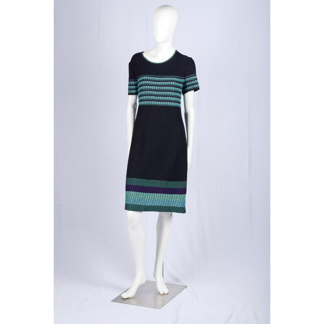 St. John Short Sleeve Spring Cotton Blend Dress (1 of 3)
