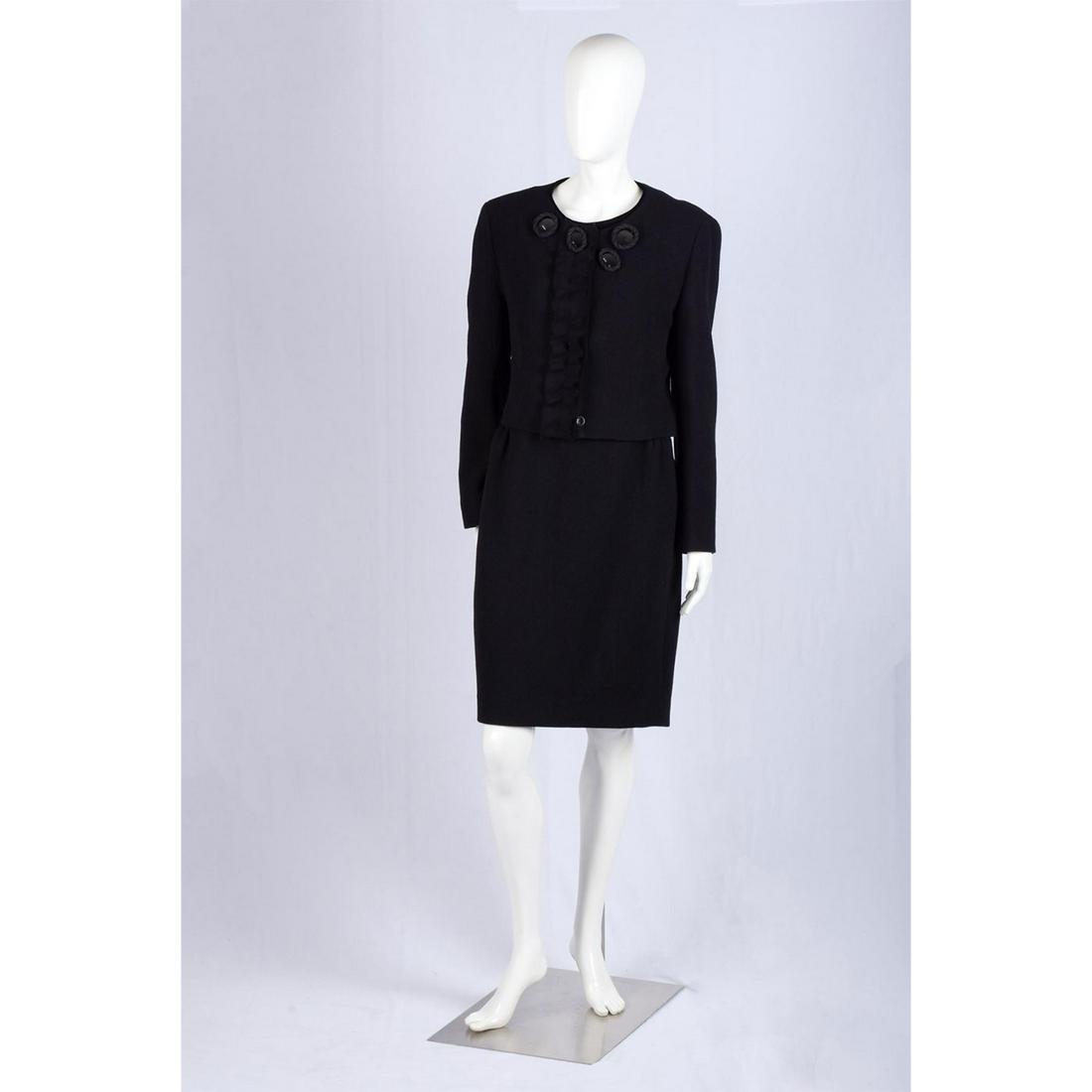 Piazza Sempione Black Virgin Wool Dress And Sweater (1 of 5)