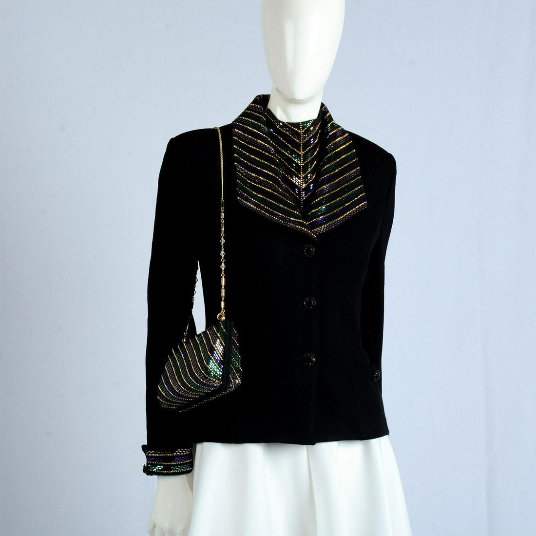 St. John Black Jacket and Sleeveless Top, Purse (1 of 11)
