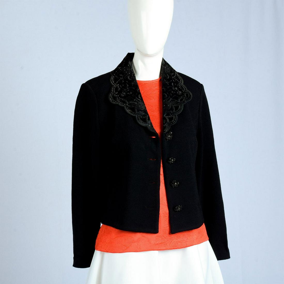 St. John Red and Black, Jacket and Sleeveless Top Size (1 of 5)