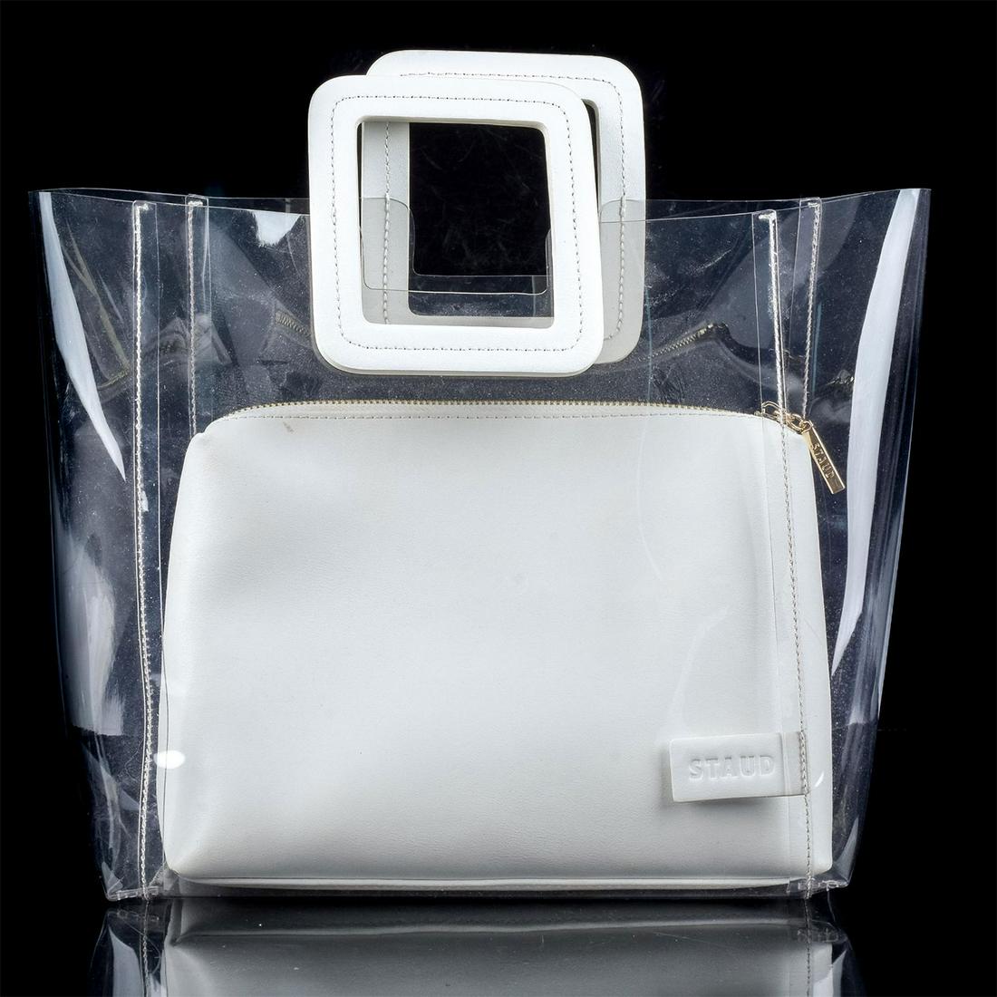 Staud Clear Shirley Bag With Leather Pouch (1 of 7)