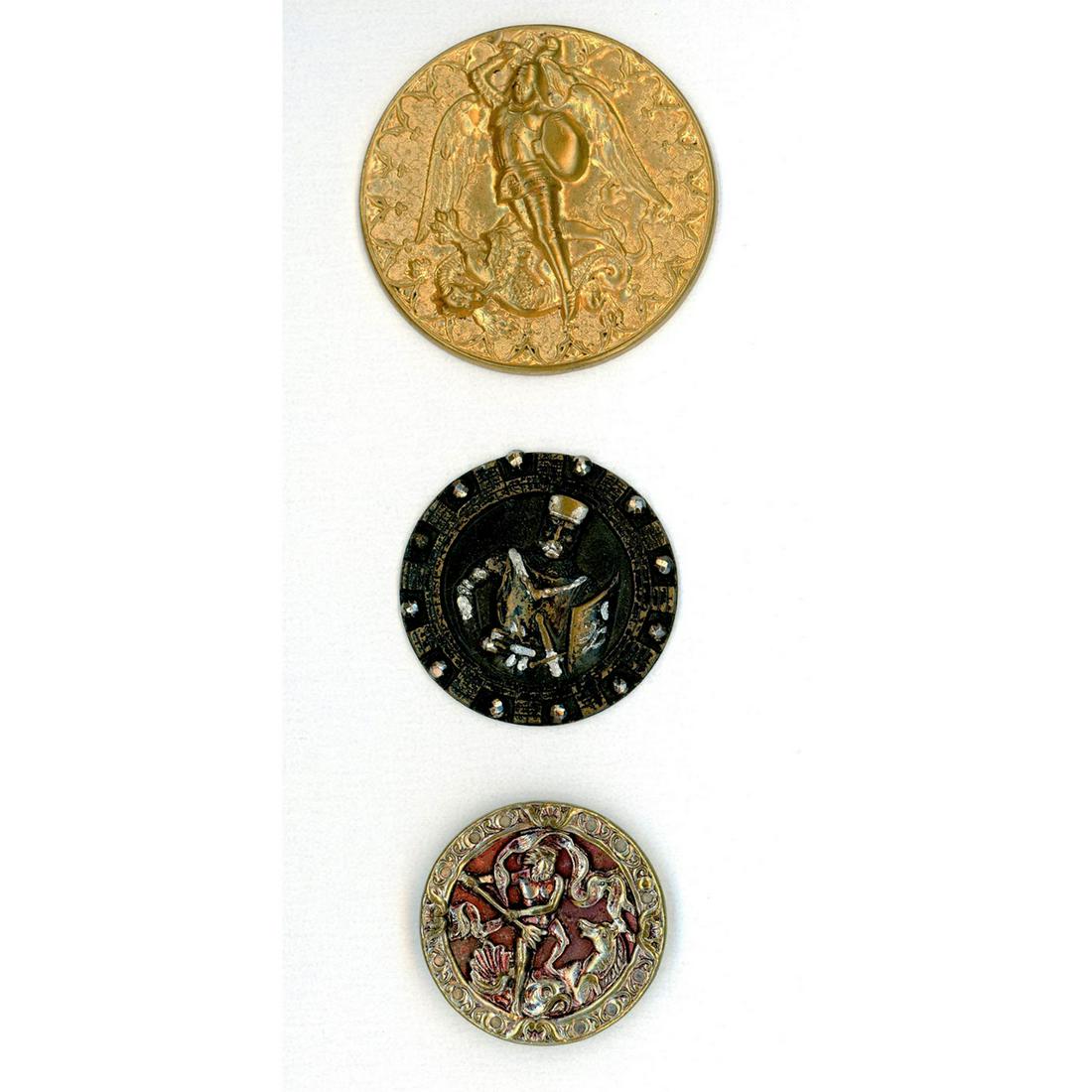 A Small Card of Division 1 Metal Picture Buttons (1 of 4)