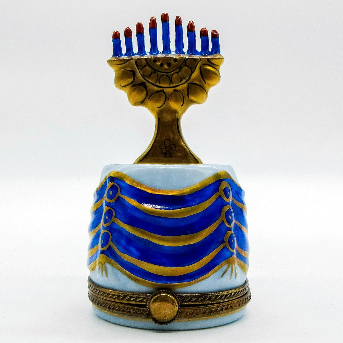 Limoges France, Menorah on Table Trinket Box (1 of 6)