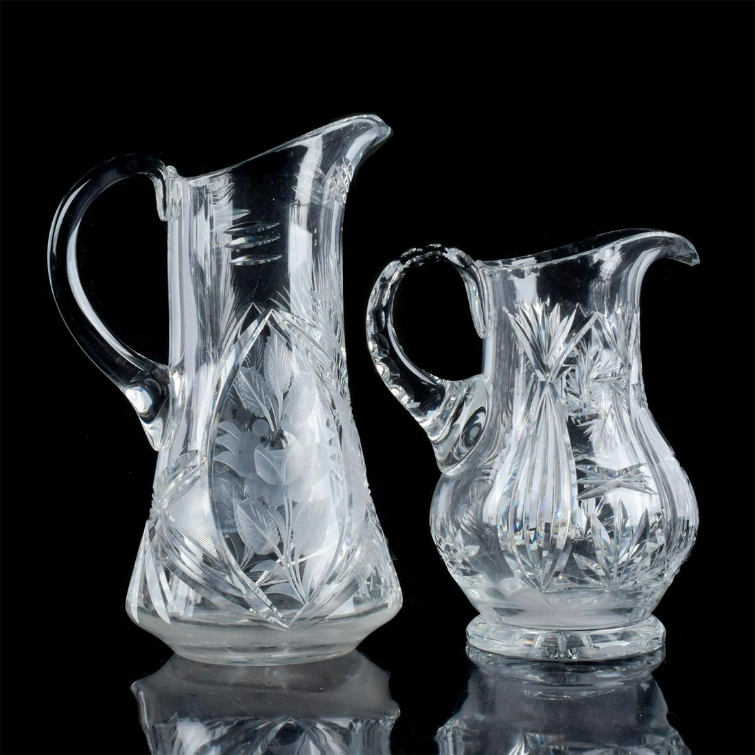 2 Vintage Crystal Water Pitchers (1 of 6)