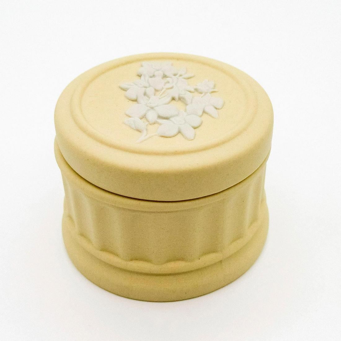 Wedgwood Primrose Yellow Jasperware, Pill Box (1 of 4)