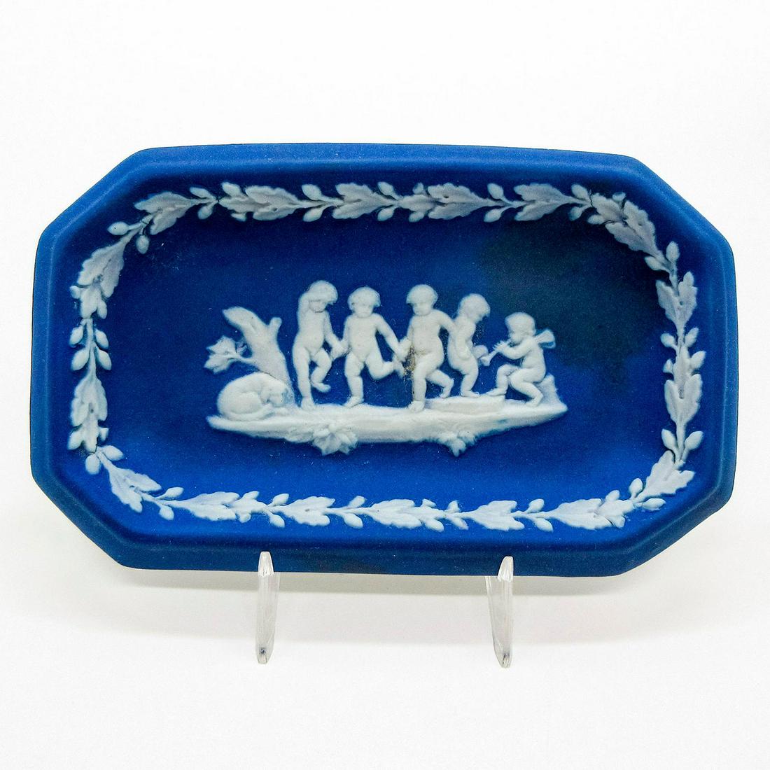 Wedgwood Blue Jasperware, Small Pin Tray (1 of 4)