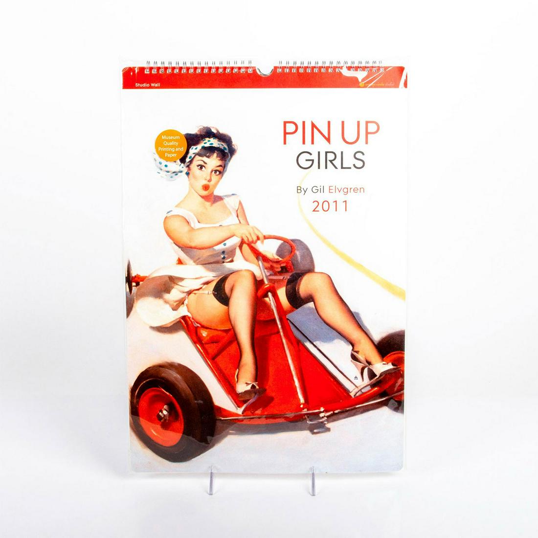 2011 Gil Elvgren Pin Up Girls Calendar: Large 12-month spiral bound wall calendar from 2011, featuring classic pin-up paintings by Gil Elvgren. #gilelvgren #pinup #pinupcalendar Artist: Gil Elvgren Issued: 2011 Dimensions: 13"W x 19.25"H Ma