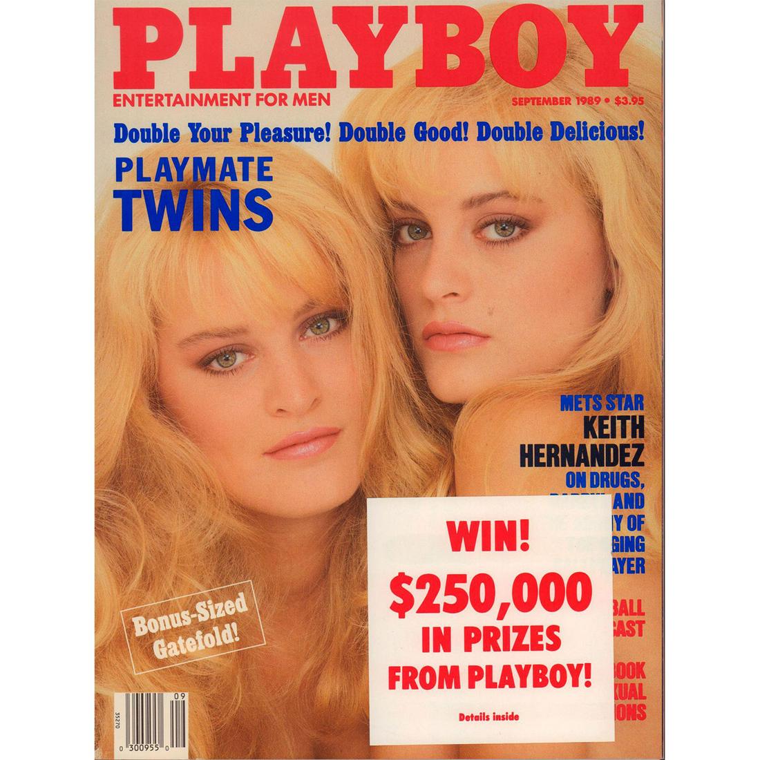 Playboy Magazine September 1989: Playboy Magazine with Playmate Twins, Keith Hernandez #playboy Issued: 1989 Manufacturer: Playboy