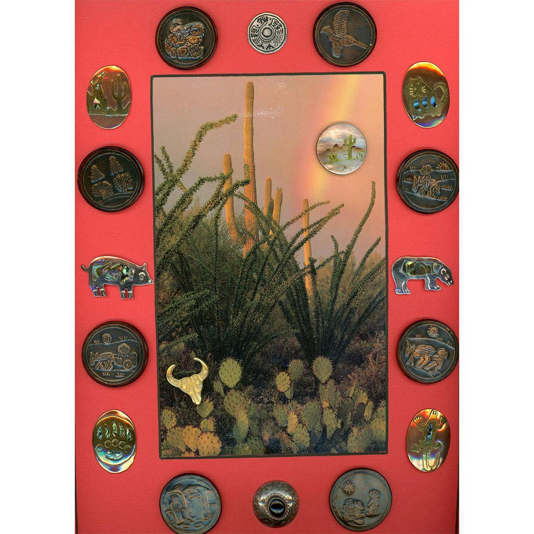 A CARD OF ASSORTED DIVISION 3 STUDIO BUTTONS (1 of 4)