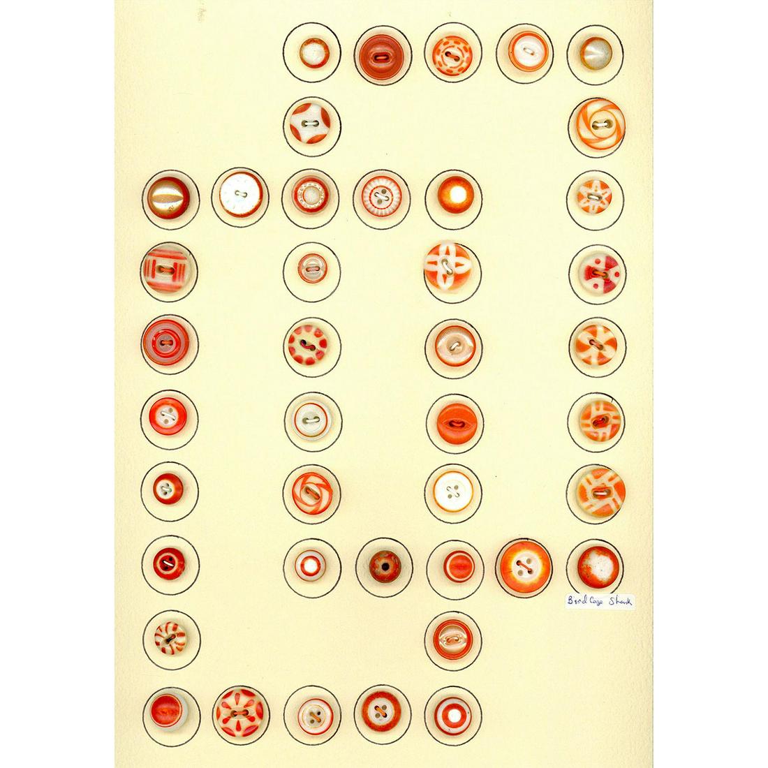 4 CARDS OF DIVISION ONE CHINA BUTTONS (1 of 8)