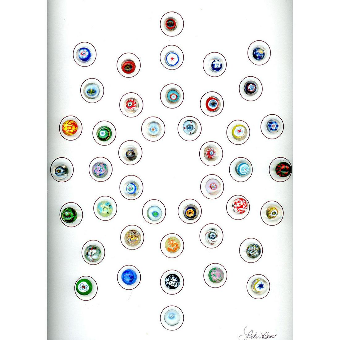 CARD OF ASST'D DIV 3 STUDIO ARTIST PAPERWEIGHT BUTTONS (1 of 3)