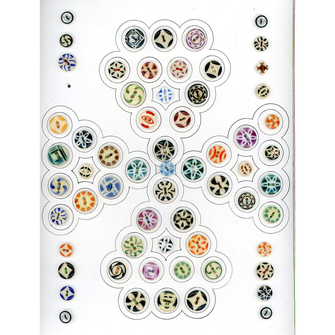 2 CARDS  OF DIVISION ONE "CHINA"  STENCIL BUTTONS (1 of 4)