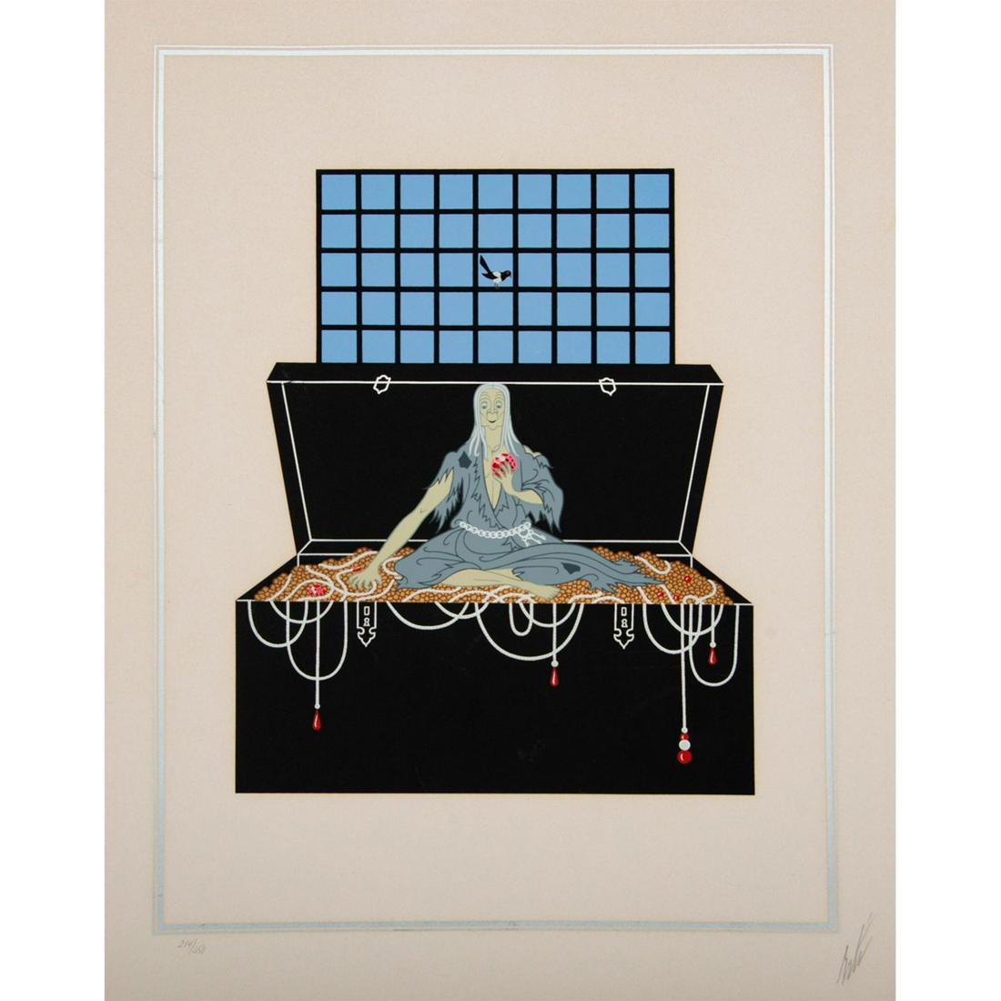 Erte (French, 1892-1990) Signed Serigraph, Avarice (1 of 6)