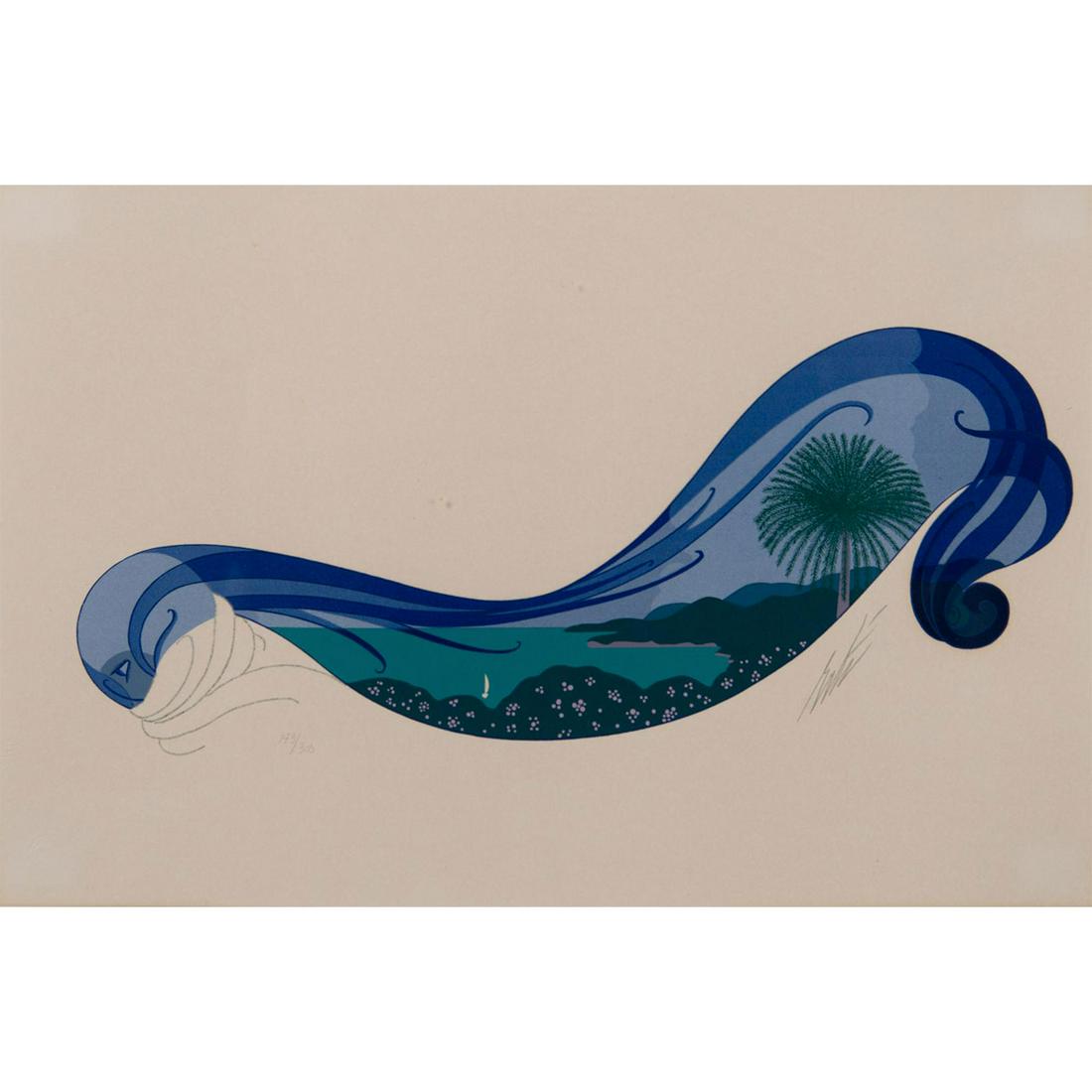 Erte (French, 1892-1990) Signed Serigraph, The Riviera (1 of 6)
