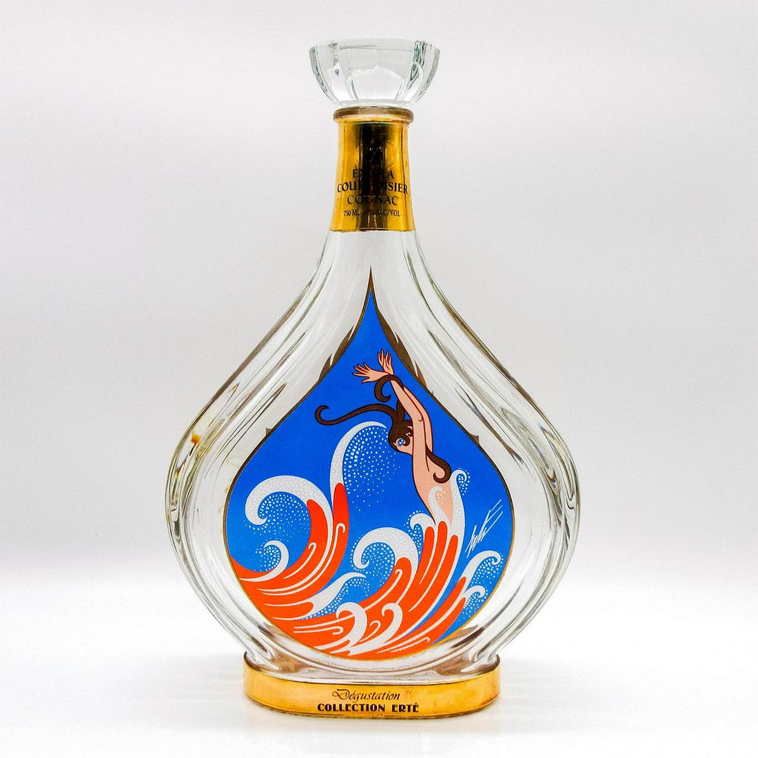 Courvoisier Erte Collection Cognac No. 5, Degustation: Tasting. Limited edition. Hand crafted decanter made for a rare blend of the finest cognac in France. Cognac not included. Degustation provides a fitting tribute to Erte. From an exquisite collection 