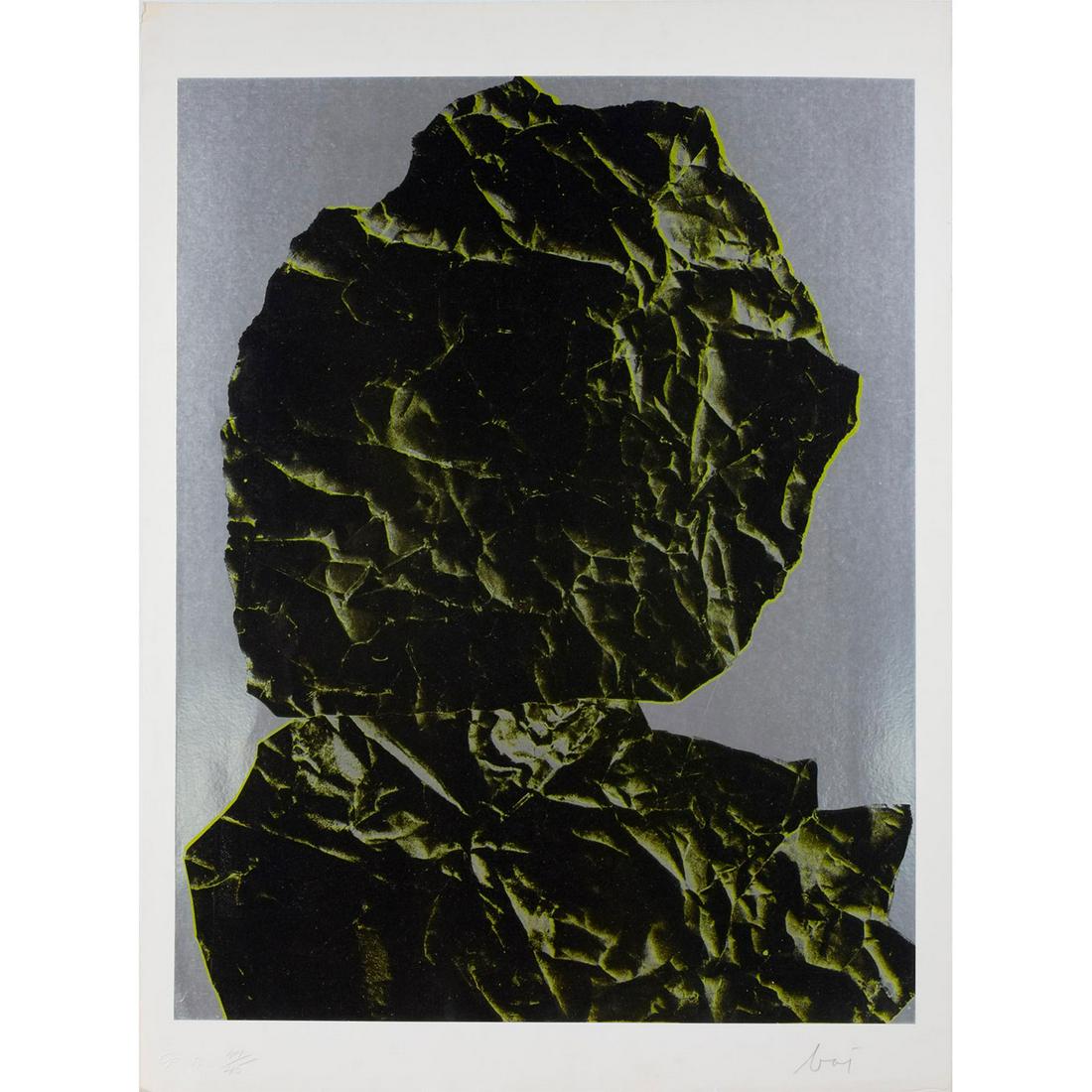 Enrico Baj, Serigraph on Foil, Green Portrait (1 of 4)