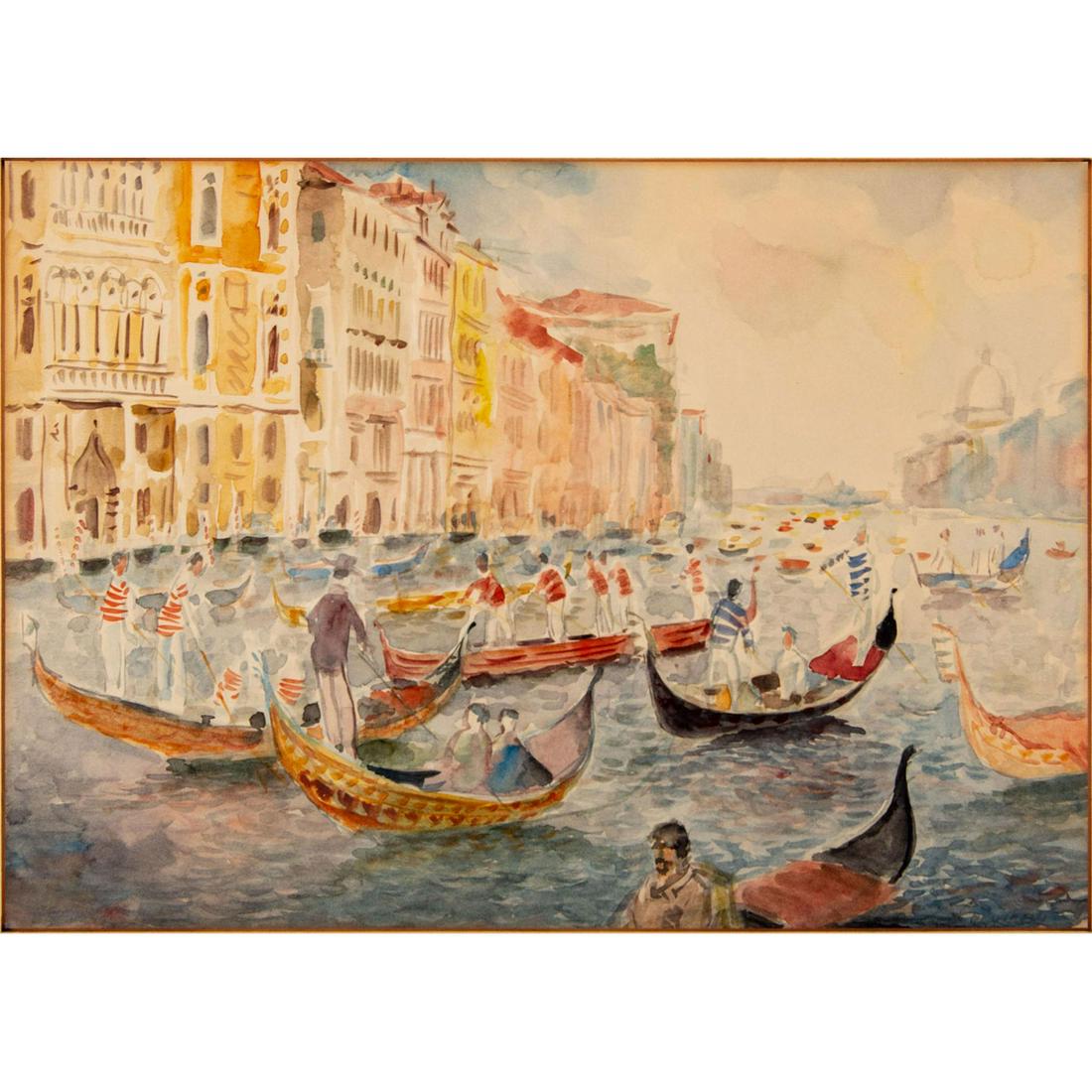 Jack Freeman Watercolor on Paper, Untitled, Signed (1 of 5)